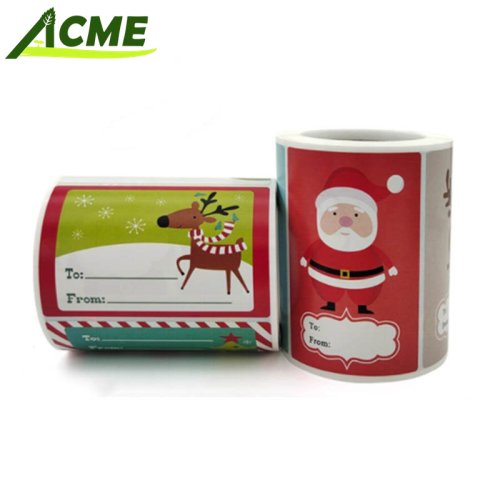 Christmas holiday cartoon Santa Claus snowman can message gift stickers sticker sticker label paper