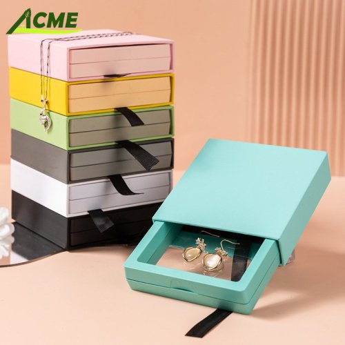 Wholesale Customized LOGO PE Film Ring Storage Box Display transparent box Jewelry Box for nails ring