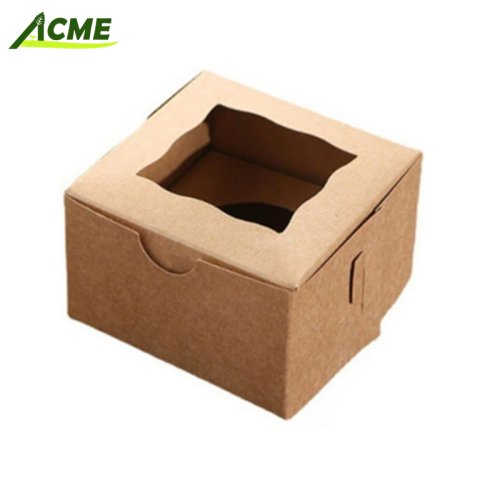 A054 Wholesale Customized Cake Dessert Packaging Box Transparent Window Packaging Box