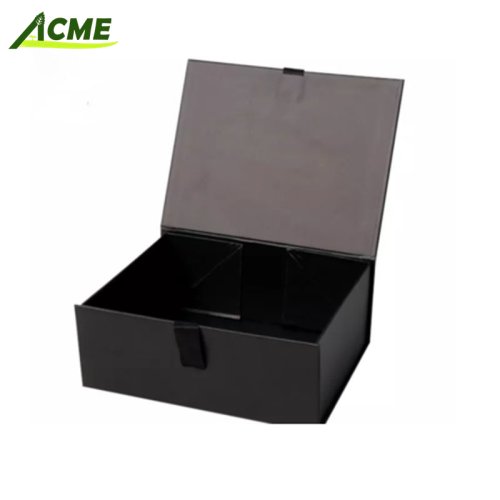  Luxury Magnetic Wine Paper Packaging Gift Box with Silk Ribbon Handle
