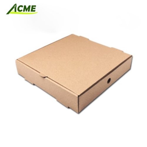  Wholesale food grade biodegradable corrugated kraft paper pizza packaging box