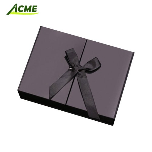  Wholesale Custom Logo New Flip Double Door Folding Box Ribbon Packaging Gift Box