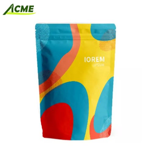  Custom printed clear plastic snack nuts bag zipper resealable stand up pouches for food packaging