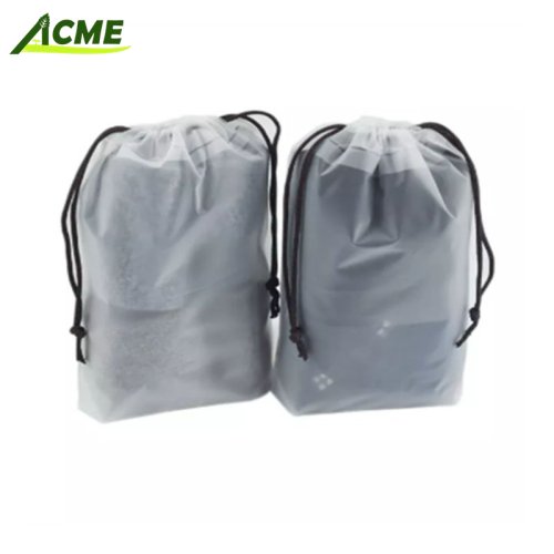 ACME350 Plastic Packaging For Custom Reusable Water Proof Pe Biodegradable Drawstring Bag For Clothing Socks Underwear