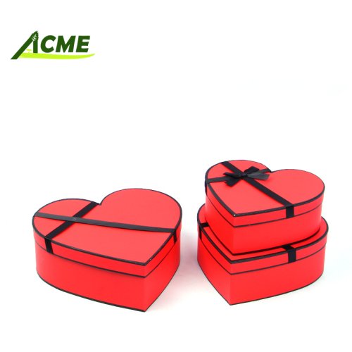 Wholesale custom stock supplier stylish high end heart shaped Valentine's Day gifts strong cardboard flower boxes for flowers