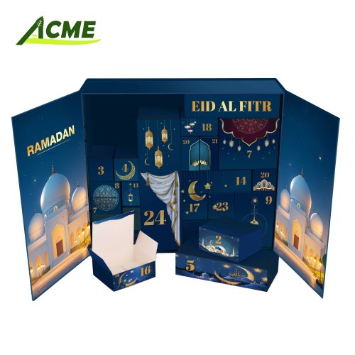 2025 New design Ramadan box custom design size packaging gift Foldable Eid al-Fitr advent calendar