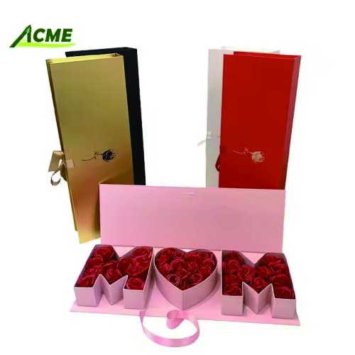 2025 Wholesale Supplier Stock Mother's Day MOM Gift Flower Box with Ribbon For Florist